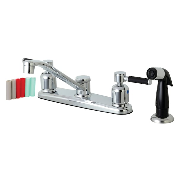 Kaiser FB112DKL 8-Inch Centerset Kitchen Faucet with Sprayer FB112DKL - main